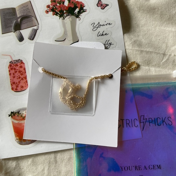 Gold, Electric Picks Mini Harlow necklace - Picture 5 of 5